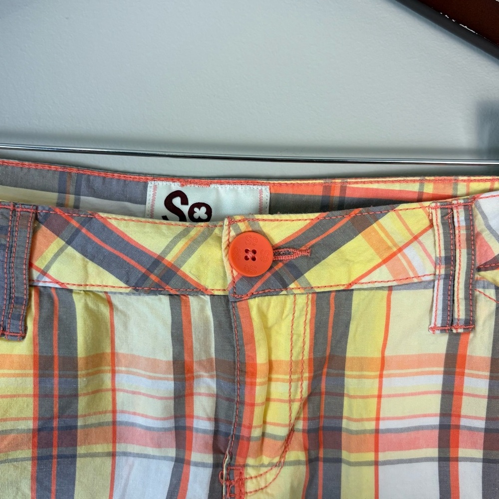 NOT AVAILABLEVintage Y2K Plaid Mini Board Shorts Kidcore So Size 7 Vacation - Picture 3 of 6